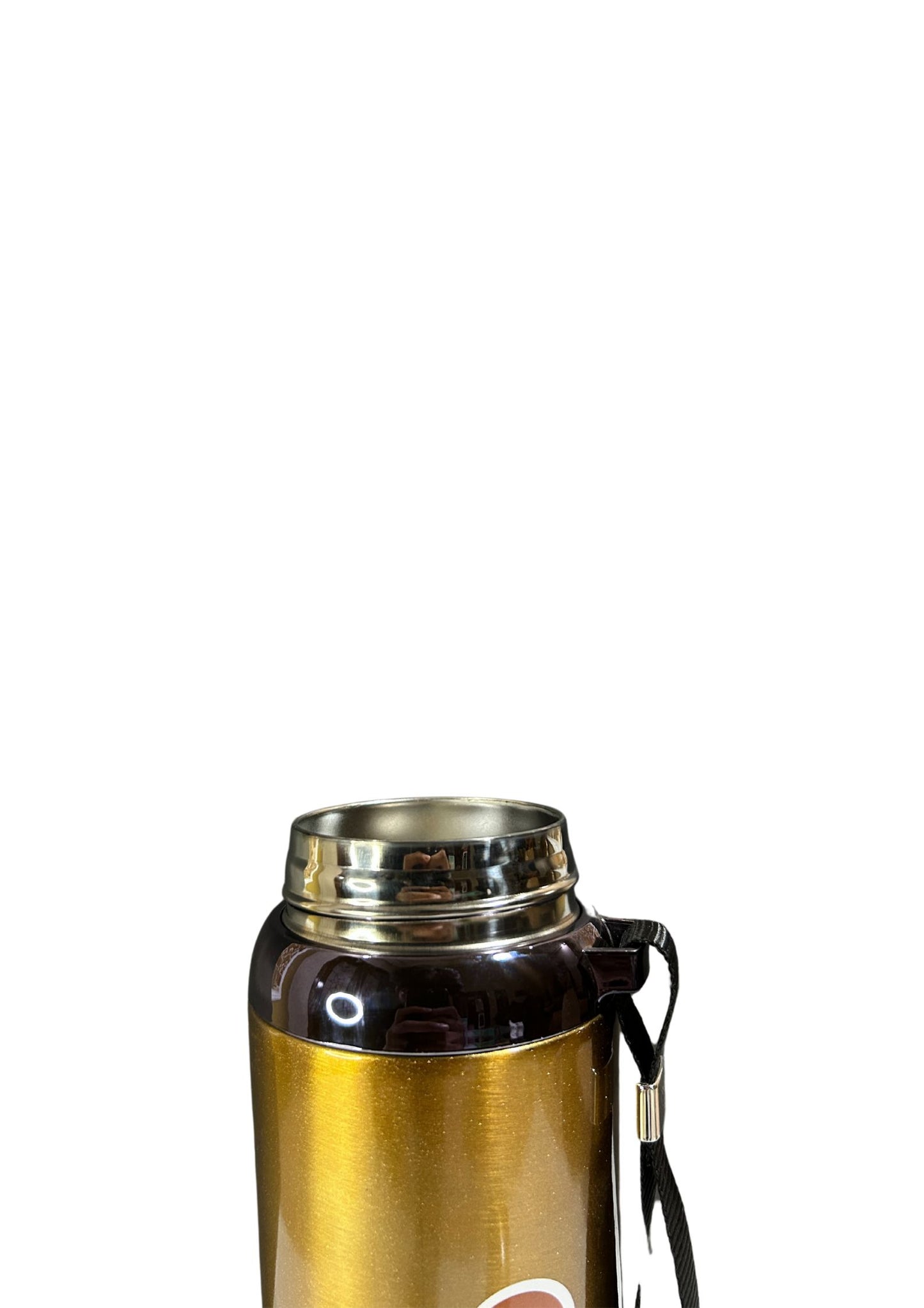 Stainless Steel 1000 ml Water Bottle ,Flask, Double Walled and Leak-proof Lid, with Carry Handle (Gold)