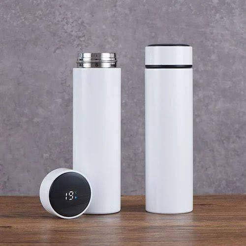 Stainless Steel Insulated Water Bottle, 500ml, LED Temperature Display, Vacuum Sealed, Leak-Proof, BPA-Free, Double Wall, Travel Mug for hot & Cold Drinks, Portable Flask for Sports (Blue)
